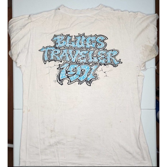 Vintage Blues Traveler 1991 Shirt Tim Vega Distressed John Popper - Picture 4 of 6